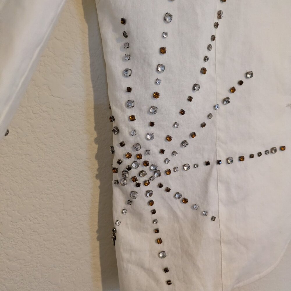 XL Peppe Peluso linen Blazer w/Flair - Picture 3 of 10